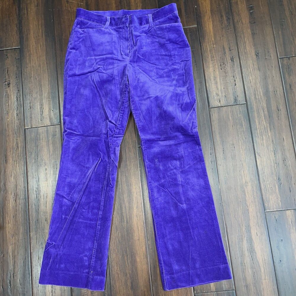 Jones New York Signature Women’s Rich Purple Corduroy Bootcut  Size 6P Stretch